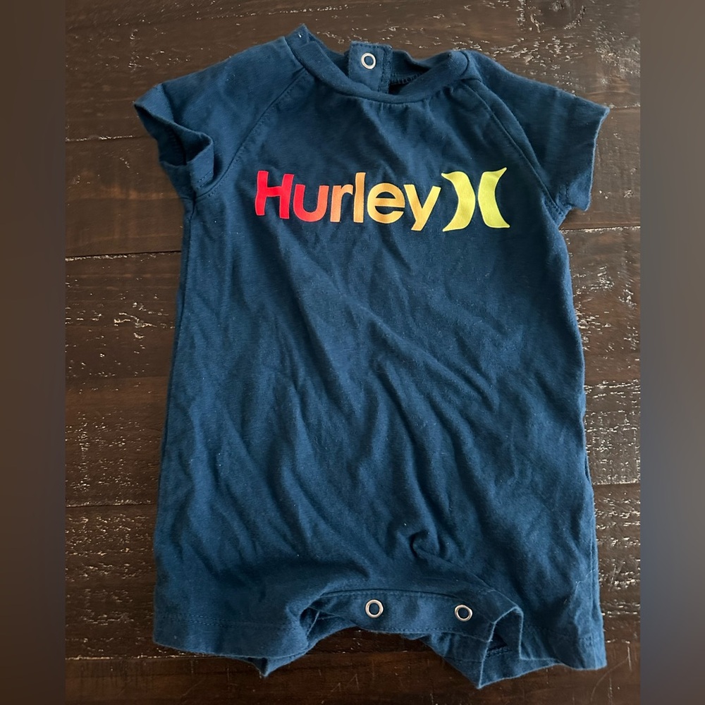 Hurley navy Blue Baby Romper  3 months